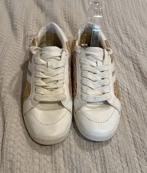 Dolce Vita Neo White and Raffia Sneakers (2) thumbnail 1