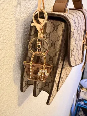 Source Unknown Beige Brown Monogram Shoulder Bag with Gold Buckle with a matching wallet. thumbnail 11