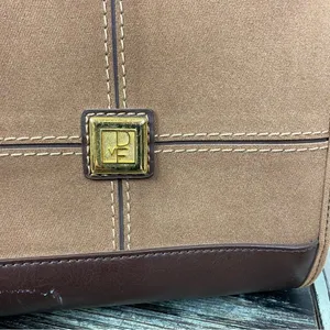 Diane Von Furstenberg Brown & Tan Suede Large Maxi Tote Bag Handbag thumbnail 4