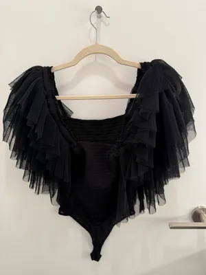 Free People Black Bodysuit Intimately XS/S thumbnail 4