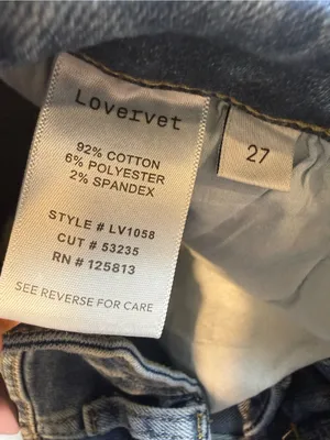 Lovervet by Vervet‎ High Rise Uneven Raw Hem Kick Flare Stretch Jeans Size 27 thumbnail 8