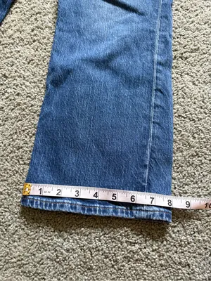 J. Crew Mid Rise Flare Crop Jeans Womens Size 29 Button Fly Cotton Stretch Denim thumbnail 4
