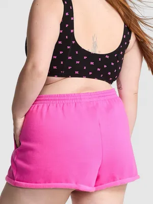 VICTORIA’S SECRET PINK Rib Cami & Campus Fleece Rolled Hem Shorts Pink Gossip L thumbnail 7