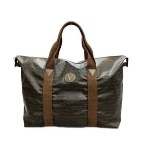 Mario Valentino V Monogram Authentic Brown Coated Canvas Zip Tote Vintage travel bag thumbnail 1