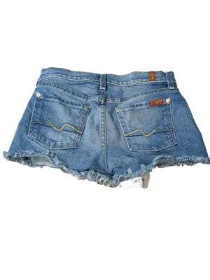 7 for All mankind distressed fringe shorts size 24 thumbnail 2