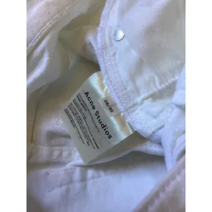 Acne Studios Row White Straight Leg High Rise Jeans Size 24/32 Made in Italy thumbnail 6