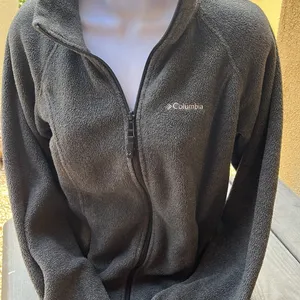 Columbia fleece jacket charcoal grey size small thumbnail 3