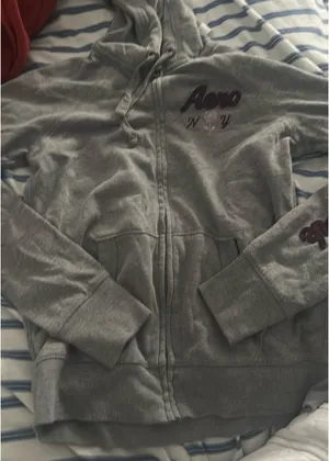 Aeropostale Zip-Up Hoodie Grey thumbnail 1