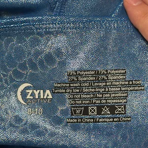 ZYIA Active Blue Mermaid Light n Tight Hi-Rise Capri Leggings size 8-10 thumbnail 10