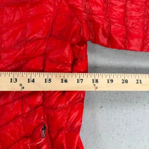 The North Face Thermoball Puffer Jacket Womens Medium Red Full Zip Quilted thumbnail 5