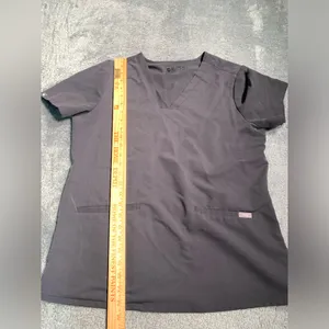 Figs gray V-Neck Scrub Top medium thumbnail 8