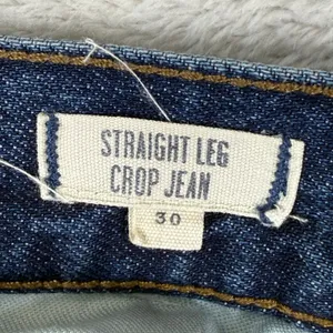 Madewell Straight Leg Crop Jean Blue Medium Wash 100% Cotton Denim E9639 Size 30 thumbnail 3