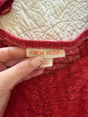 Knox Rose Crimson Red Long Sleeve Patterned Jumpsuit thumbnail 2