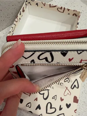 Kate Spade Staci Scribble Hearts Small Wallet Card Case Set W/Box KA629 New thumbnail 12