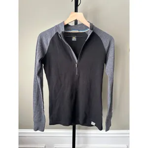 MERIWOOL Layers Midweight 250g 100% Merino Wool Quarter Zip Top Small thumbnail 2