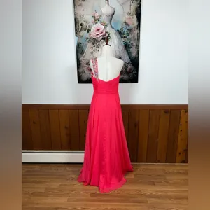 Stunning Glam Girls Pink One-Shoulder Prom Gown with Embellishments! thumbnail 6