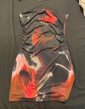 White Fox Boutique Mind Games Strapless Flame Aura Mini Dress thumbnail 1