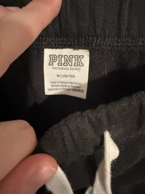 PINK Victoria's Secret Black Fleece Drawstring Lounge Shorts thumbnail 5