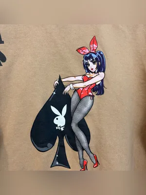 Playboy Club Tokyo, Japan Tan/Brown Crewneck Sweatshirt Pullover Size Medium thumbnail 7