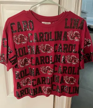Stewart Simmons Gamecock Sequin Tee Red thumbnail 1