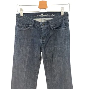 7 For All Mankind‎ Dojo Bootcut Flare Jeans Patent Lattice Pockets 26 Dark Wash thumbnail 2