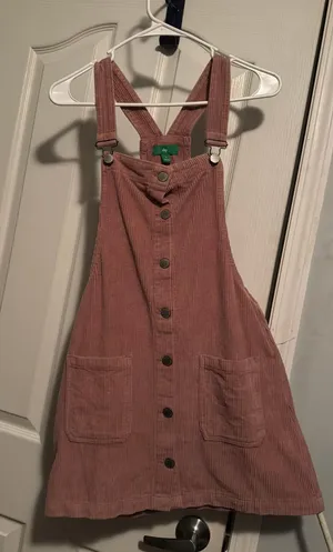 Dip Denim Pink corduroy skirt overalls small thumbnail 1