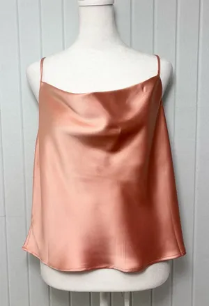 Forever 21 Peach Satin‎ Camisole Size M thumbnail 1