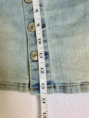 American Eagle Womens Size 00 High Rise A-Line Denim Mini Skirt‎ Button Front thumbnail 10