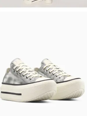 NEW CONVERSE  Chuck Taylor All Star Lift Double Stack Platform Metallic Sneaker thumbnail 4