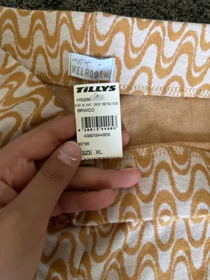Tilly's Tan and Orange Flare Leggings Size XL 0216 thumbnail 2