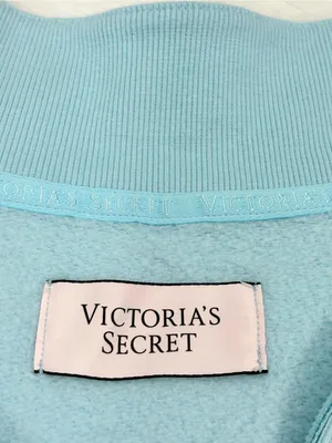 Victoria's Secret Cropped Light Blue Half-Zip Pullover Sweatshirt Size XS thumbnail 6