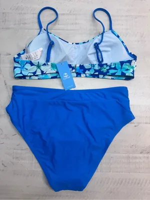 Cupshe Blue Floral Two-Piece Swim Set nwt size medium thumbnail 5