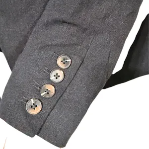 Wonderly Relaxed Blazer True Black Linen Blend Single Button Jacket Womens Small thumbnail 4