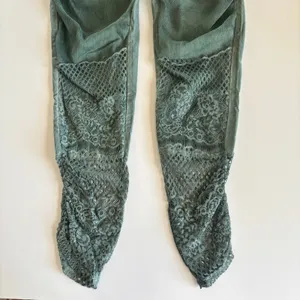 Pretty Angel Moss Green Linen Blend Pull On Tapered Pants Artsy Eclectic Medium thumbnail 5