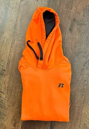 RUSSEL ATHLETIC blaze orange hoodie, size M thumbnail 3