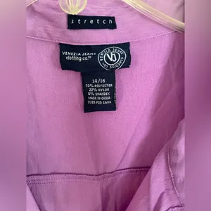 Venezia stretch long sleeved blouse Purple Size 14 thumbnail 2