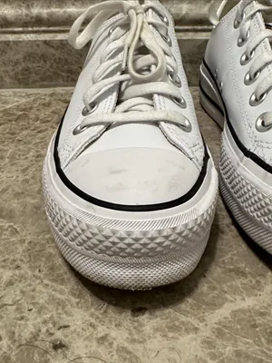 Converse Chuck Taylor All Star Leather Platform Sneaker White Size 7.5 thumbnail 4