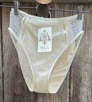BECCA Crochet High Waist Bikini Bottoms Size Small thumbnail 1