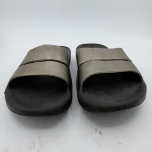 Oofos‎ Ooahh Luxe Recovery Slides Metallic Gunmetal Black Mens 8 Womens 10 EU 41 thumbnail 3