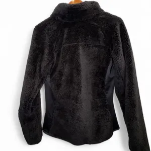 Columbia Black Full Zip Sherpa Fleece Jacket w Stretch Side Panels Size L warm thumbnail 2