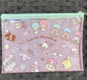 Sanrio Multicolor Zipper Bag With Hello Kitty Pompompurrin My Melody Pochacco Cinnamoroll Badtz Maru Keroppi Little Twin Stars Hangyodon thumbnail 1
