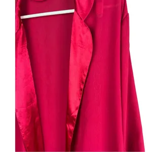Gold label Victoria’s Secret robe fuchsia paisley floral sheer vintage medium thumbnail 3
