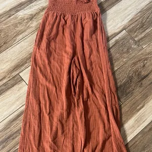 Roxy orange spaghetti strap ankle jumpsuit thumbnail 7