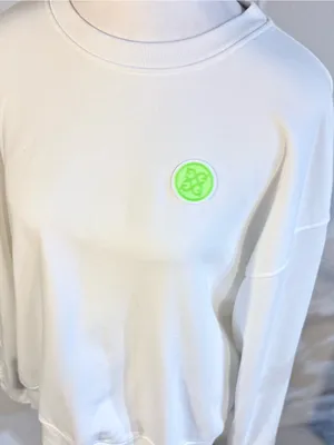 G/FORE Coordinates French Terry Oversized Pullover Sweatshirt White Sz L🧡 Size L thumbnail 5
