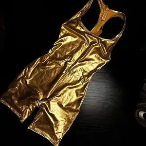 SKIMS Metallic Gold Cycle Suit Bodysuit Unitard Rare NWT Size S thumbnail 3