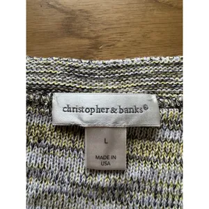 Christopher & Banks Women Size Large V Neck‎ Knit Lightweight Sweater Acrylic thumbnail 3