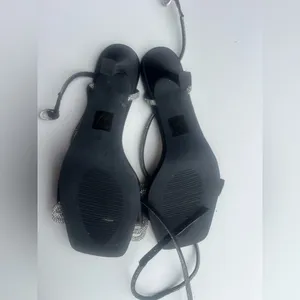 Elegant Black and Silver Strappy Heels thumbnail 5