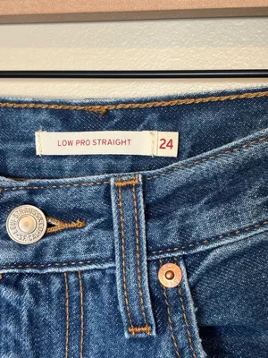 Levi’s Low Pro Straight Leg Distressed Jeans thumbnail 4