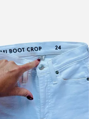 J. Crew White Women's Boot Crop Jeans thumbnail 2