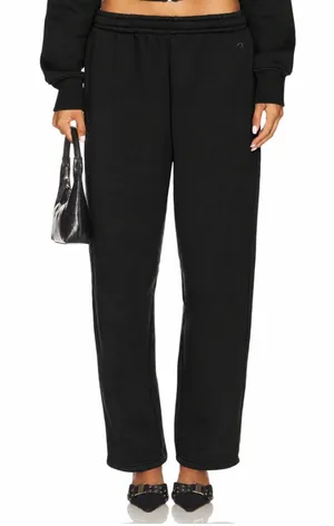 MIAOU Zev Fleece Sweatpants in Black Size Small thumbnail 1